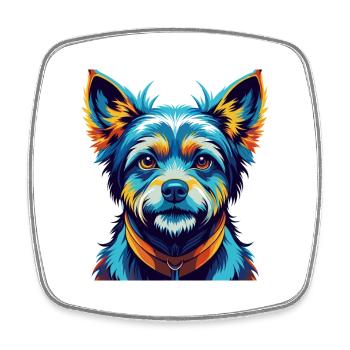 Kai Ken Dog Breed Colorful Cartoon Kawaii - Square fridge magnet - white - Front