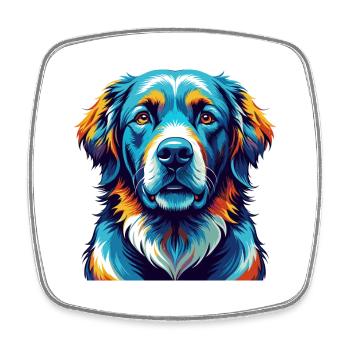 Kuvasz Hunderasse Bunte Karikatur Kawaii - Viereckiger Kühlschrankmagnet - Weiß - Vorne