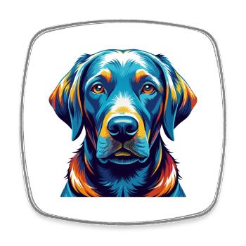 Labrador Retriever Hunderasse Karikatur Kawaii - Viereckiger Kühlschrankmagnet - Weiß - Vorne