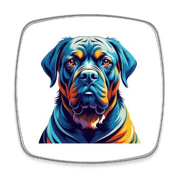 Majorque Mastiff Chien Race Coloré Dessin Animé Kawaii - Magnet carré - blanc - Devant