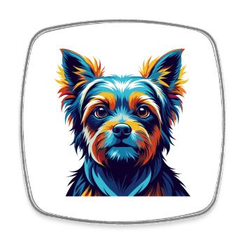 Perro De Presa Mallorquin Hunderasse Cartoon Kawaii - Viereckiger Kühlschrankmagnet - Weiß - Vorne