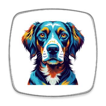 Alt Dänisch Pointer Hund Rasse Karikatur Kawaii - Viereckiger Kühlschrankmagnet - Weiß - Vorne