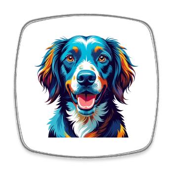 Stabyhoun Chien Race Coloré Dessin Animé Kawaii - Magnet carré - blanc - Devant