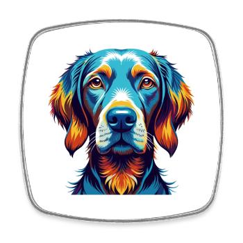 Vizsla Dog Breed Colorful Cartoon Kawaii - Square fridge magnet - white - Front