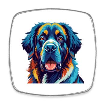 Spanische Dogge Hunderasse Bunte Karikatur Kawaii - Viereckiger Kühlschrankmagnet - Weiß - Vorne