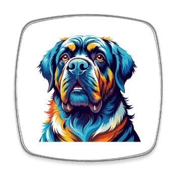 Transmontano Mastiff Hunderasse Karikatur Kawaii - Viereckiger Kühlschrankmagnet - Weiß - Vorne