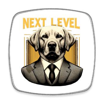 Dudley Labrador Suit Next Level Dog Gift - Square fridge magnet - white - Front