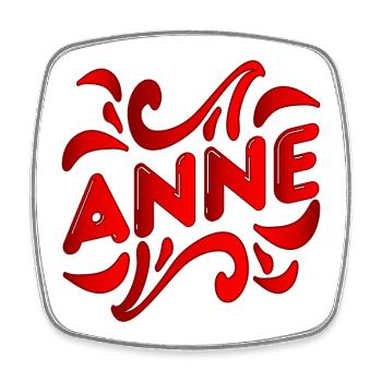 TÜRKISCHE MAMA - TÜRKEI ANNE - TÜRKIYE - Viereckiger Kühlschrankmagnet - Weiß - Vorne
