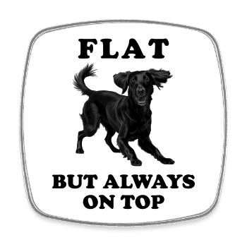My funny Flat coated Retriever - Viereckiger Kühlschrankmagnet - Weiß - Vorne