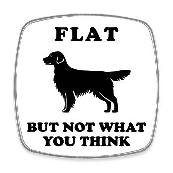 My funny Flat coated Retriever - Viereckiger Kühlschrankmagnet - Weiß - Vorne