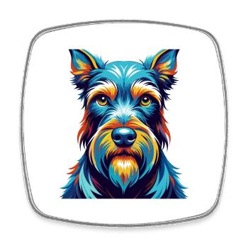Standard Schnauzer Hunderasse Cartoon Kawaii - Viereckiger Kühlschrankmagnet - Weiß - Vorne