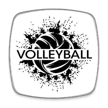Volleyball Ball Explosion Sport Beachvolleyball - Viereckiger Kühlschrankmagnet - Weiß - Vorne