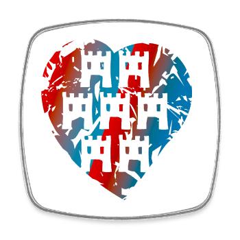 Transylvania Coat of Arms - Square fridge magnet - white - Front