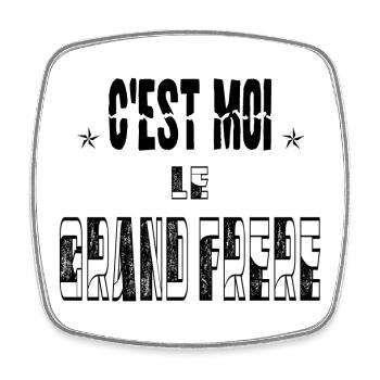 Moi le Grand Frère - Magnet carré - blanc - Devant