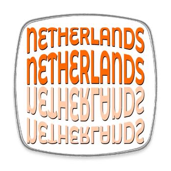 BESCHRIFTUNG NIEDERLANDE HOLLAND - Viereckiger Kühlschrankmagnet - Weiß - Vorne