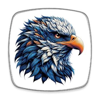Adler - Viereckiger Kühlschrankmagnet - Weiß - Vorne