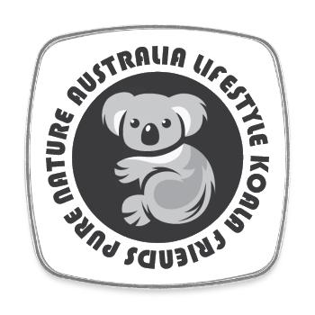 Australia Koala Comic Emblem Bear Animals Icon - Square fridge magnet - white - Front