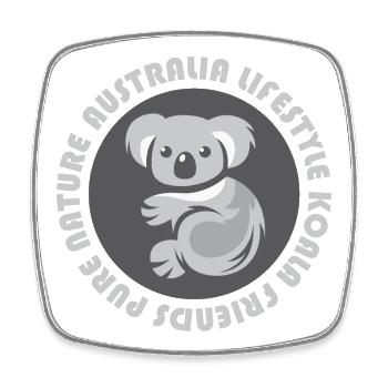 Australia Koala Emblem Bear Comic Cartoon Icon - Square fridge magnet - white - Front