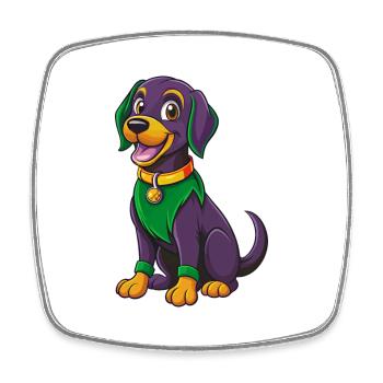 Labrador retriever chien Kawaii personnage de dessin animé - Magnet carré - blanc - Devant