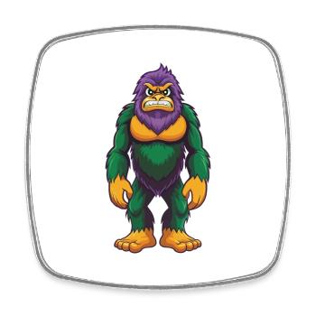 BigFoot Lustige Kawaii Cartoon Figur Clipart - Viereckiger Kühlschrankmagnet - Weiß - Vorne
