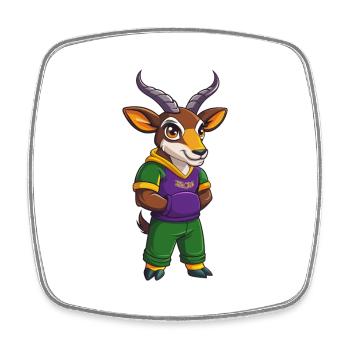 Antelope Funny Kawaii Cartoon Character Clipart - Square fridge magnet - white - Front
