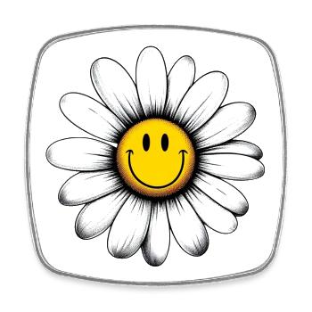 Daisy - Square fridge magnet - white - Front