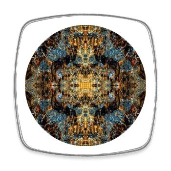 Nature Mandala Berchtesgaden - Sel - Galerie de guérison - Magnet carré - blanc - Devant