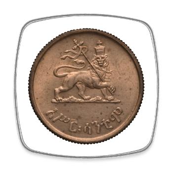 Lion of Judah - Haile Selassie - King of the Kings - Viereckiger Kühlschrankmagnet - Weiß - Vorne