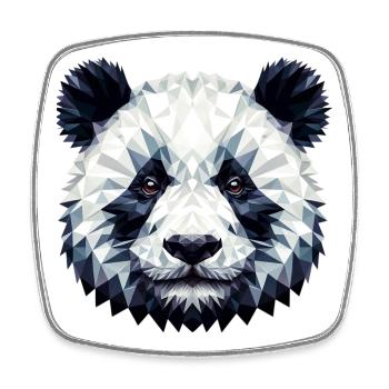 Polygonal Panda - Magnet carré - blanc - Devant