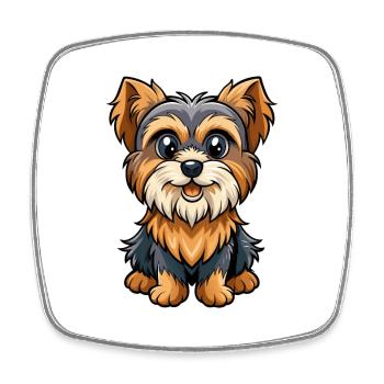 Affenpinscher chien mignon personnage de dessin animé Kawaii - Magnet carré - blanc - Devant