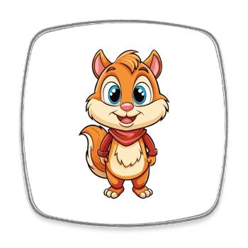 tamia mignon personnage de dessin animé Kawaii Clipart - Magnet carré - blanc - Devant