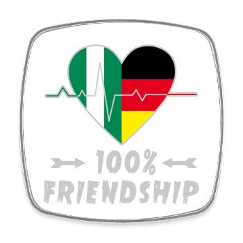 L'amitié entre le Nigeria et l'Allemagne est à - Magnet carré - blanc - Devant