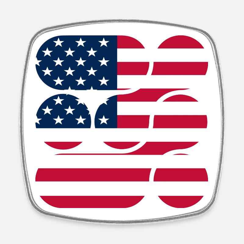 OCHOOO - USA - Square fridge magnet - white