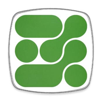 OCHOOO - GREEN - Square fridge magnet - white - Front
