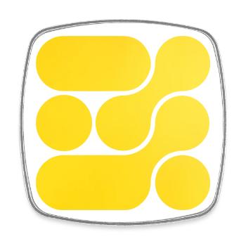 OCHOOO - Yellow - Square fridge magnet - white - Front