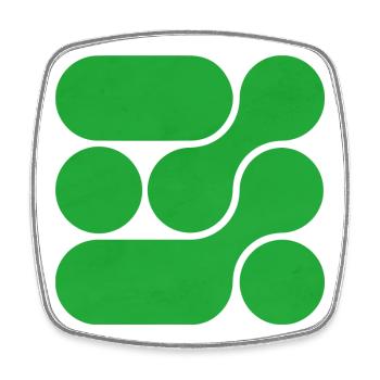 OCHOOO - GREEN - Square fridge magnet - white - Front