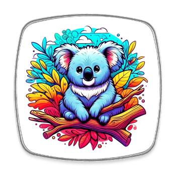 Koala - Square fridge magnet - white - Front