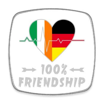 L'Irlande et l'Allemagne : amitié à 100 % - Magnet carré - blanc - Devant