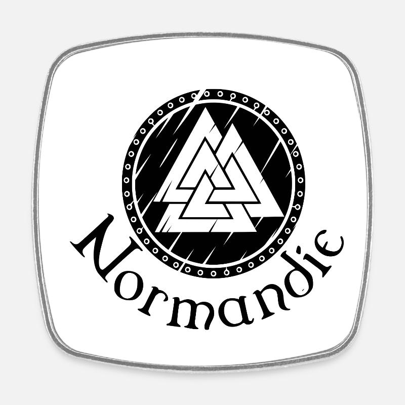 Normandie - Magnet carré - blanc