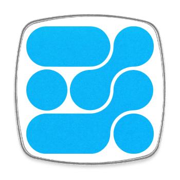 OCHOOO - Turquoise Blue - Square fridge magnet - white - Front