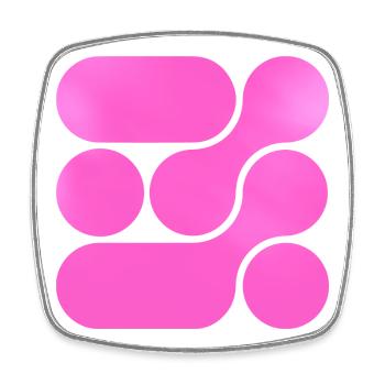 OCHOOO - Hard PInk - Square fridge magnet - white - Front