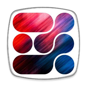 OCHOOO - Red and Blue - Square fridge magnet - white - Front