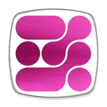 OCHOOO - ROSA - Viereckiger Kühlschrankmagnet - Weiß - Vorne