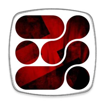OCHOOO - Rouge sombre - Magnet carré - blanc - Devant