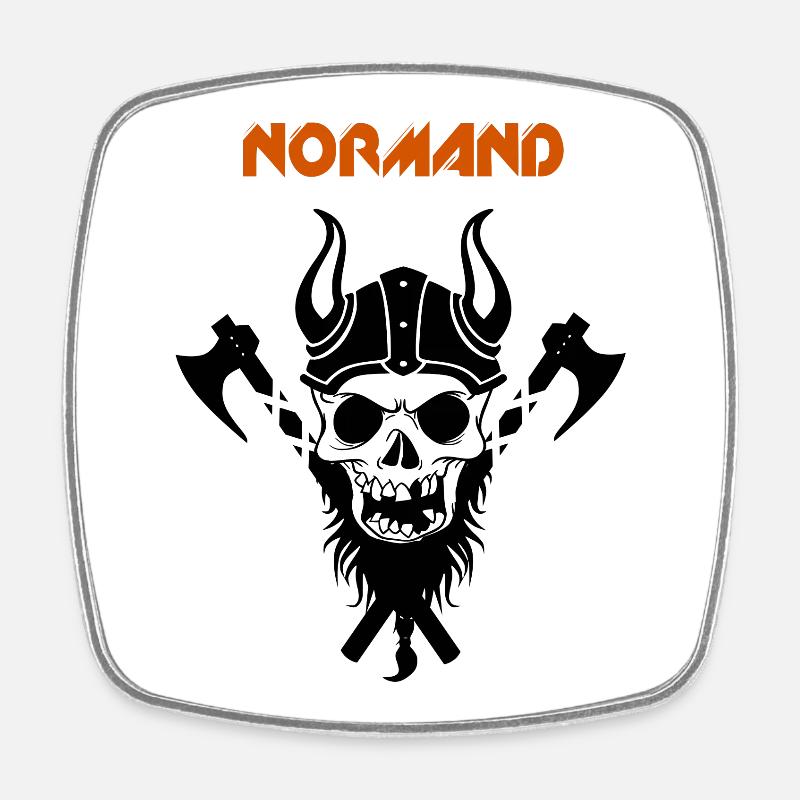 Normand - Magnet carré - blanc