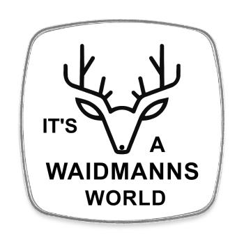 Waidmann, Hirsch, Jagd. Nothing more to say - Viereckiger Kühlschrankmagnet - Weiß - Vorne