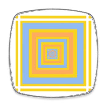 Geometrische Farbenspiele Muster - Viereckiger Kühlschrankmagnet - Weiß - Vorne