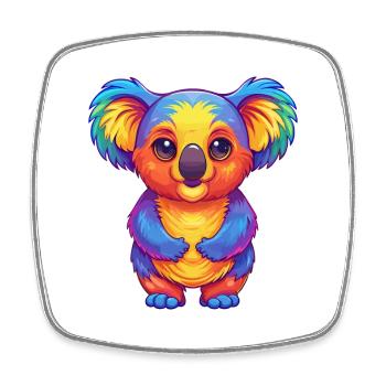 Koala Bunte Kawaii Cartoon Figur Clipart - Viereckiger Kühlschrankmagnet - Weiß - Vorne