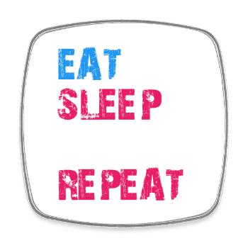 EAT SLEEP CRYPTO REPEAT - Square fridge magnet - white - Front
