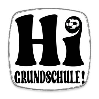 SCHULANFANG GRUNDSCHULE FUßBALL - Viereckiger Kühlschrankmagnet - Weiß - Vorne